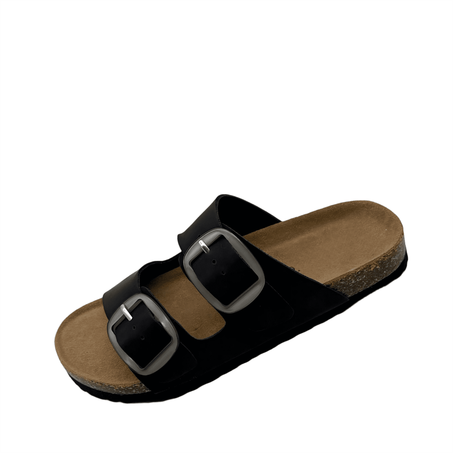 Womens Two Buckles Cork Footbed Ajustable Sandals - Image 3