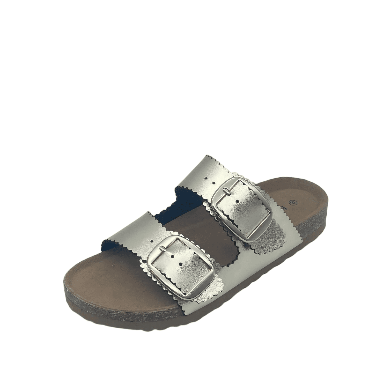 Womens Two Buckles Cork Footbed Ajustable Outdoor Sandals - Image 3