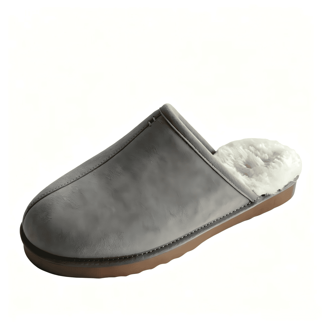 mens grey slippers