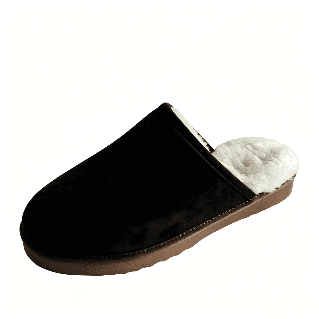 mens black slippers